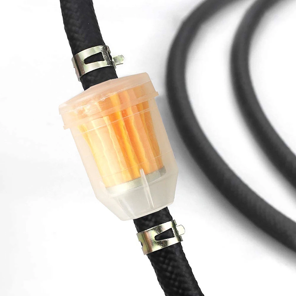 Set of Ten Transparent Inline Fuel Filters to Optimal Flow in For Small Engine Applications with Various Hose Sizes