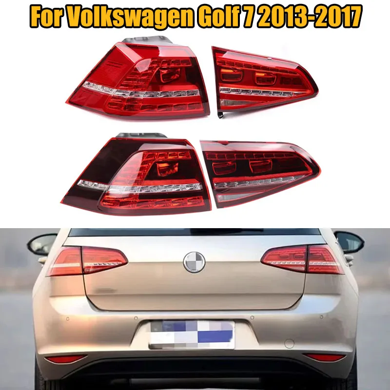 

For Volkswagen Golf 7 2013-2017 LED Brake Light Taillight Assembly Height 7 rear Taillight Anti-Collision Taillight Bend Light