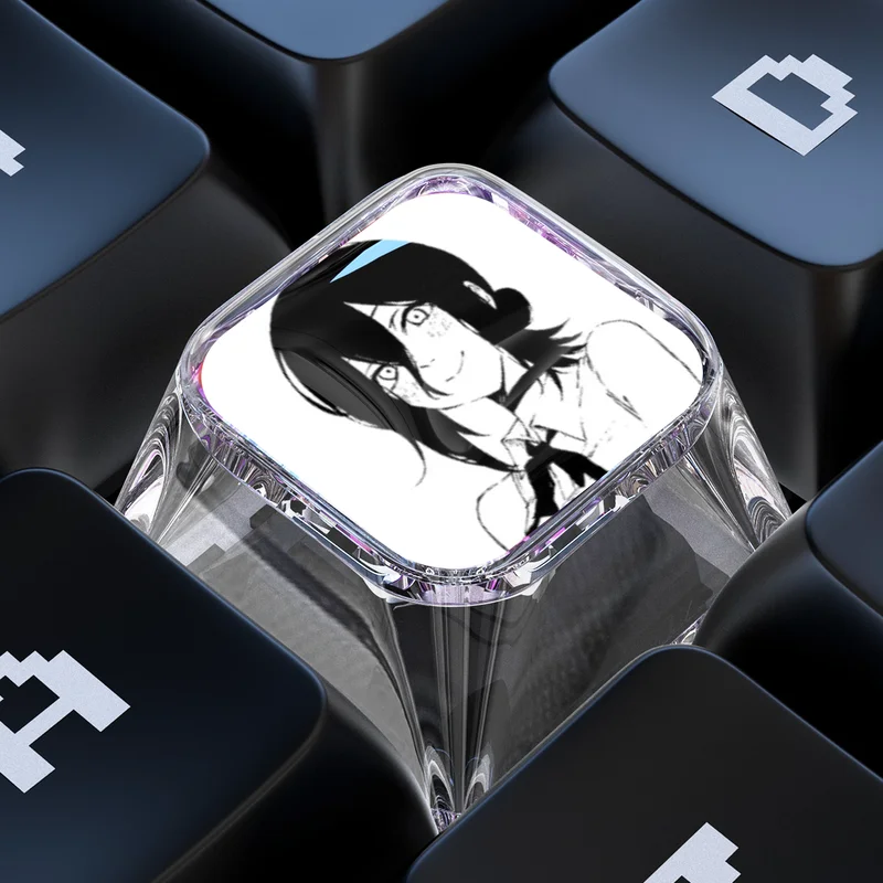 جديد بالمنشار Reze شخصية كيكابس واحدة الكرتون لطيف عبر محور أنيمي مخصص لوحة المفاتيح الميكانيكية Keycap 1u بالتنقيط الغراء كيكابس