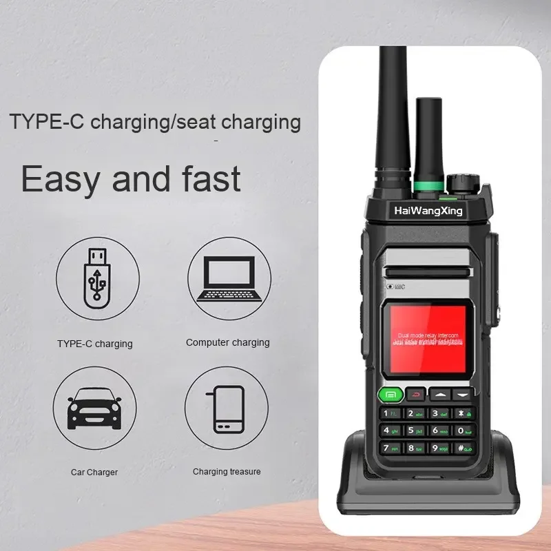 4g Lte POC/Analog Dual Mode Walkie-Talkie Waterproof Global 5000km Logistics Firefighting Security Car Use FM Modulation