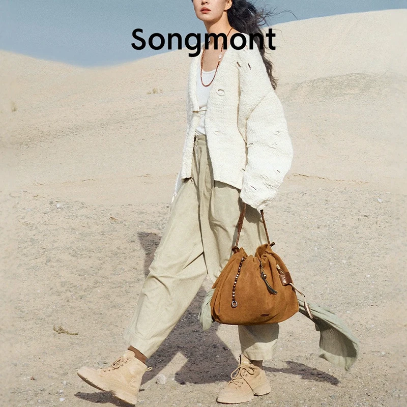 Fashionable and versatile tote bag suede garbage bag large capacity commuting and wandering bag