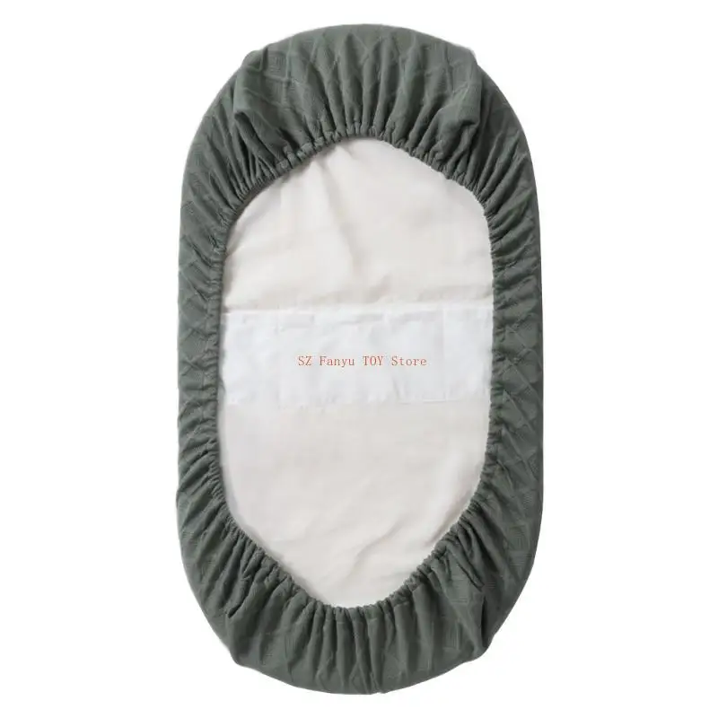 96GC تنفس غطاء سرير بيبي بلون بنين بنات عربة المجهزة ورقة الغلاف القابل للإزالة مريحة للرضع والأطفال الصغار