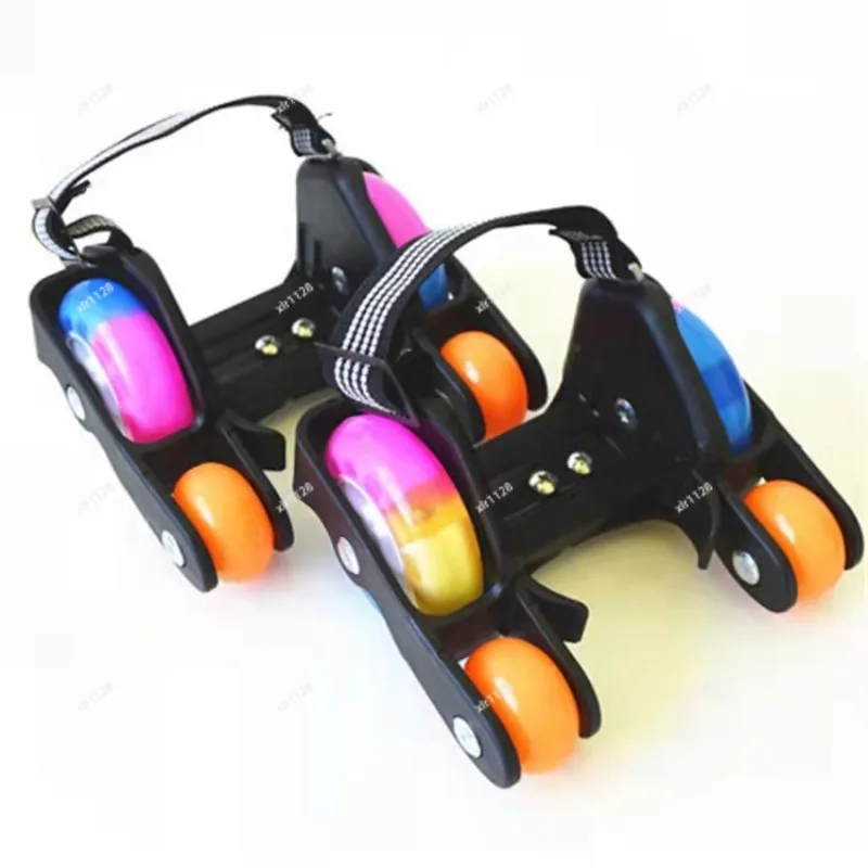 

New Extreme Sports Roller Skates PU Wheels Dual Pedal Skateboard Speed Skating Shoes