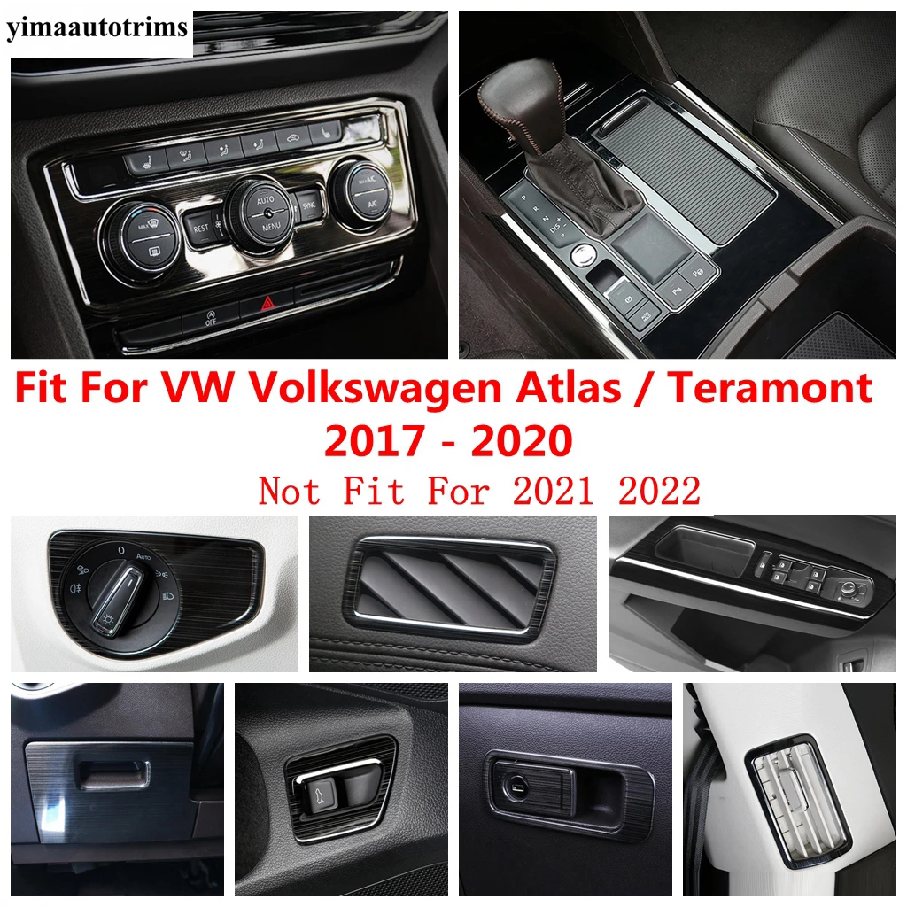 

Gear Shift Panel / Head Light / Window Lift / Glove Box Cover Trim Accessories For VW Volkswagen Atlas / Teramont 2017 - 2020