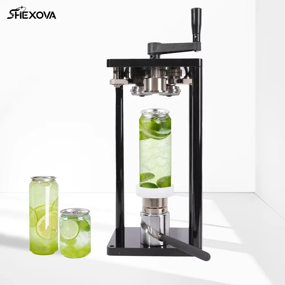 High Efficiency Manual Can Sealer Machine for Milk Tea Juice Soda Pet Cans Easy Operate Handheld Plastic Can Seamers