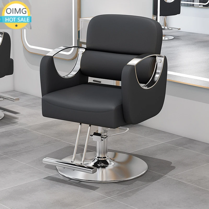 Luxury Personalized Barber Chair Beauty Hidraulic Professional Leg Rest Chair Swivel Advanced Adjustable Cadeira Salon Furniture