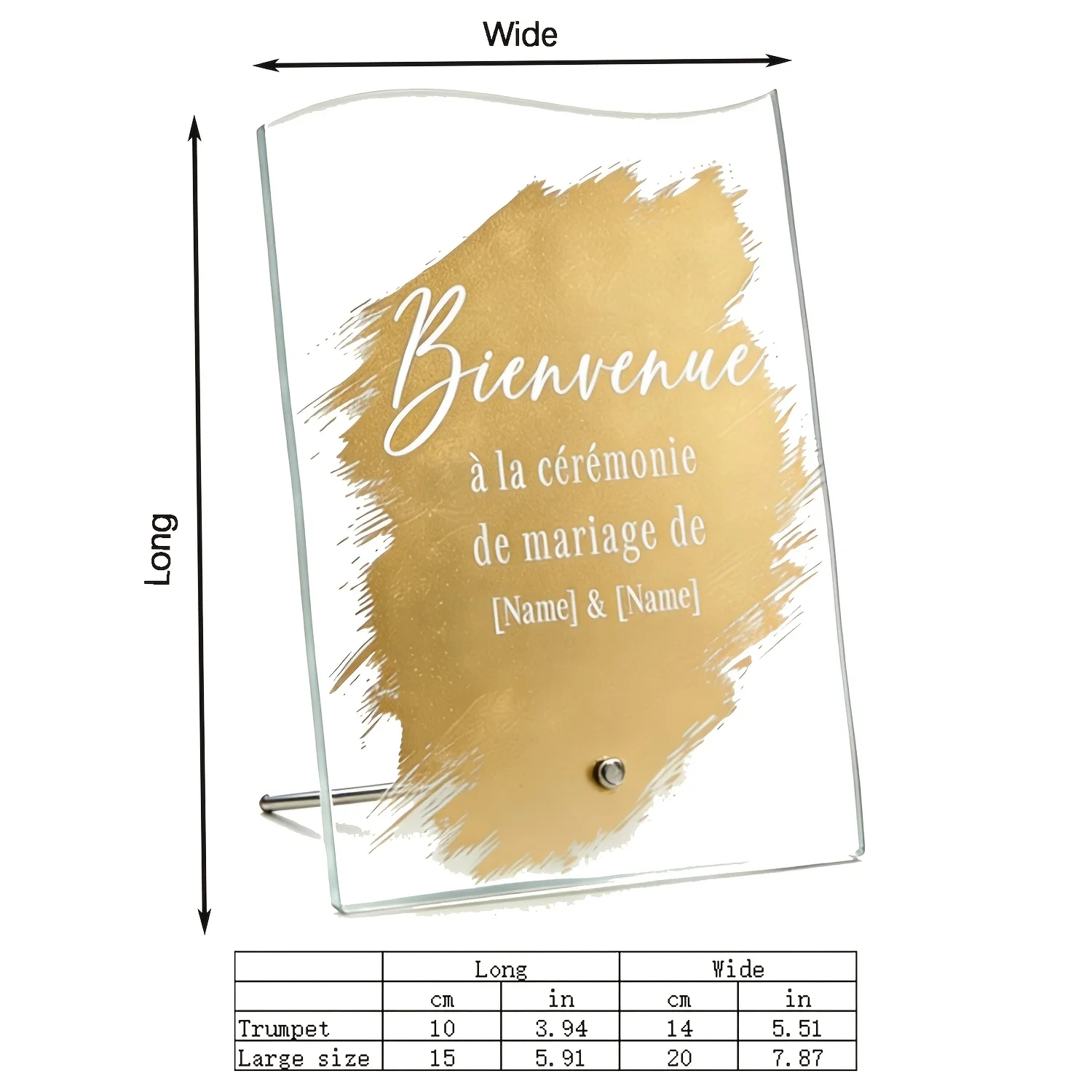 Personalized Wedding Welcome Sign - Custom Acrylic Table Name & Date Board with Elegant Transparent Suitable for Reception