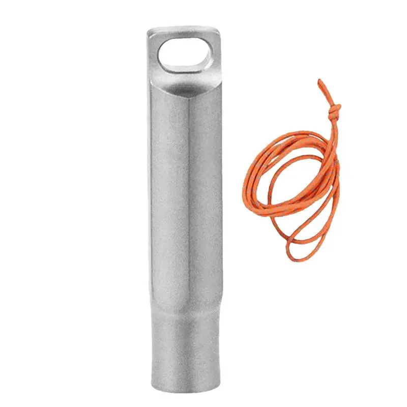 

Hiking Whistle Safety Whistle Titanium High Decibel Survival Whistle With Rope Multifunctional High Frequency Portable Camping