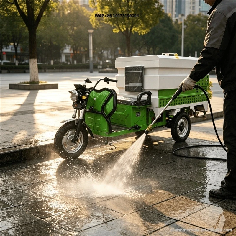 Three wheel Electric High Pressure Washer 600L Water Tank Street Cleaning Machine High Pressure Car Washer