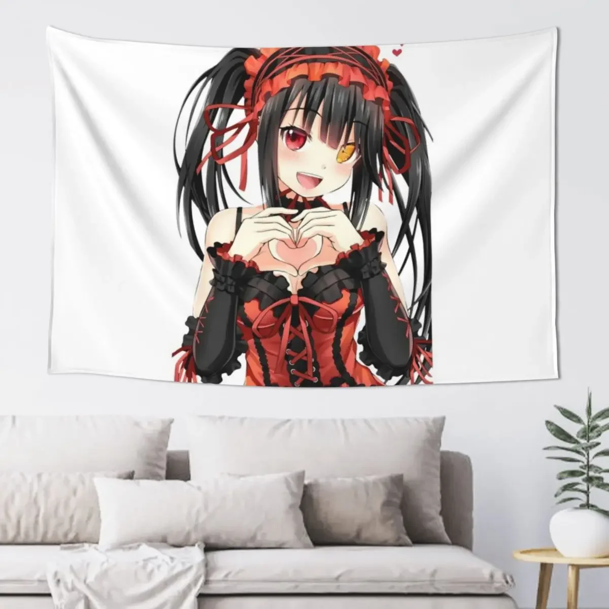 Tokisaki Kurumi Date A Live Heart Tapestry Room Decoration Accessories Cute Room Decor Decoration For Home Tapestry