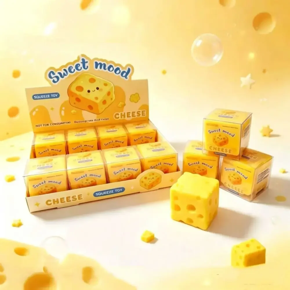 Relax Crispy Soap Cheese Mango Butter Handmade Shapable Crunchy Peanut Pinch Cute Blocks Filled Squishy Toy for Adults