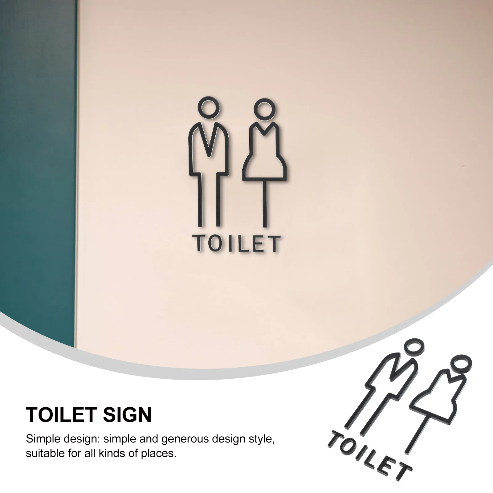 

The Sign Bathroom Signage Men and Women Decor Acrylic Male Female Commercial Toilet