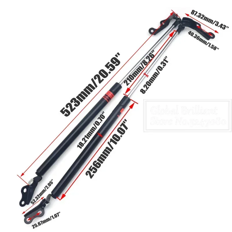 Rear Trunk Tailgate Boot Gas Struts Lift Supports 2pcs For Toyota Yaris 1999 2000 2001 02 03 2004 2005 68960-59025  68950-59026