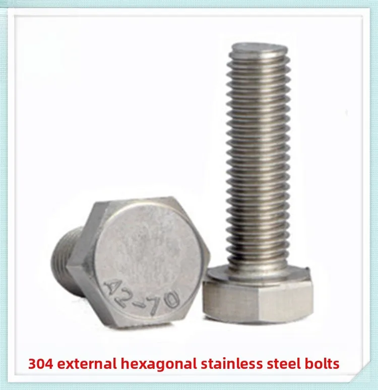 304 Stainless Steel Imperial Hexagon, Outer Hexagon Bolts, Outer Hexagon Screws, Imperial Outer Hexagon 7/16-14