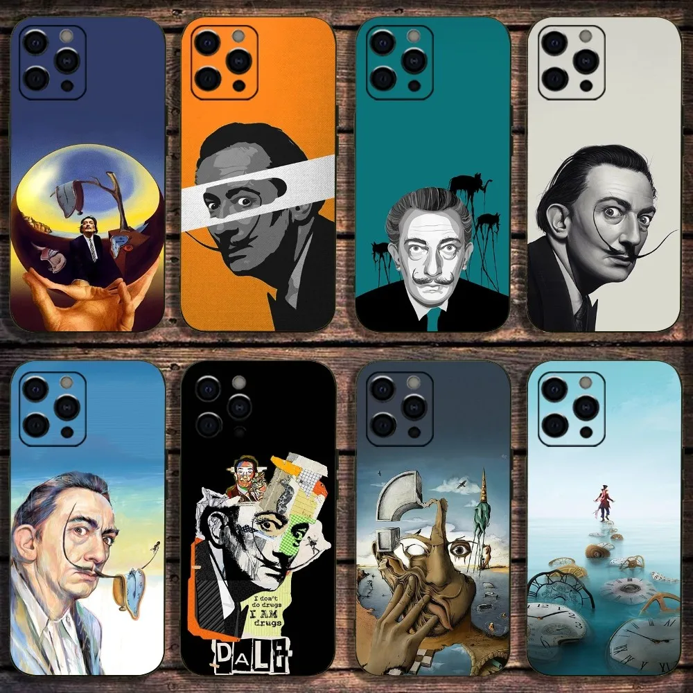 S-Salvador D-Dali painting Phone Case For Apple iPhone 15,14,13,12,11,Pro,X,XS,Max,XR,Plus,Mini Soft Black Cover