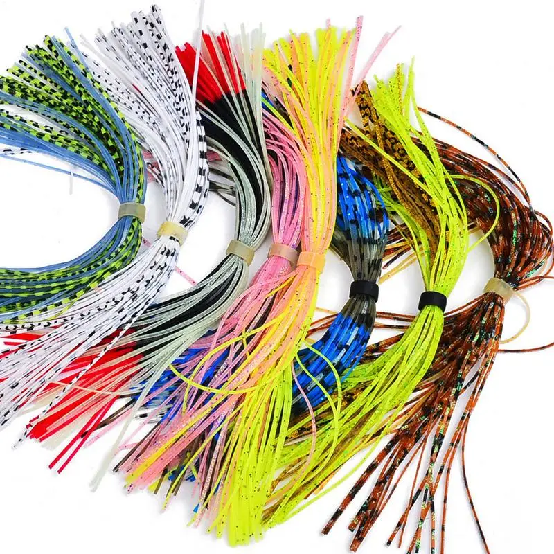 Bass Spinner Baits 30 Bundles Silicone Jig Skirts Bait Kit Spinnerbait Skirts Replacement For Kids Family Friend Thanksgiving