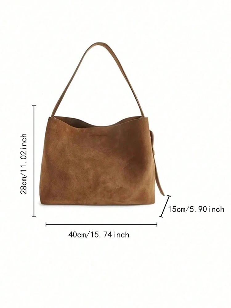 2025 New Retro Bag Brown Large Capacity Shoulder Bag, Underarm Bag, Crossbody Bag Fashion and Leisure Daily Commuter Women's Bag image 6