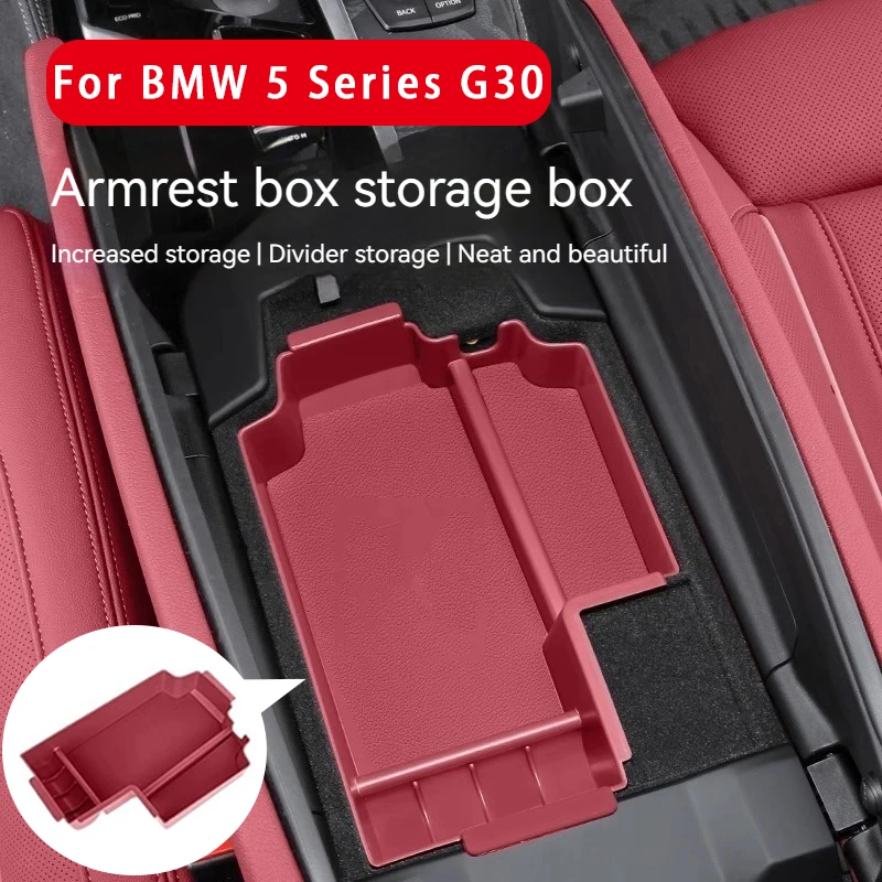 

For BMW 5 Series G30 2020-2023 Armrest Storage Box ABS Car Centre Console Armrest Storage Box Car Interior Accessories