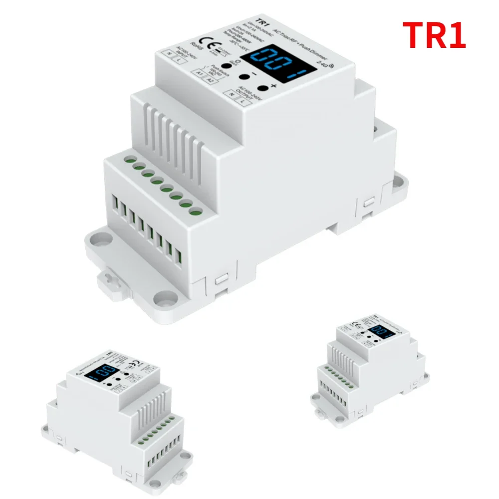 

TR1 Skydance, высокое напряжение, AC светодиодный Triac RF + нажимной диммер 100-В переменного тока, выход 1 канал в тусклый свет, переключатель, одноцветные регулируемые лампы