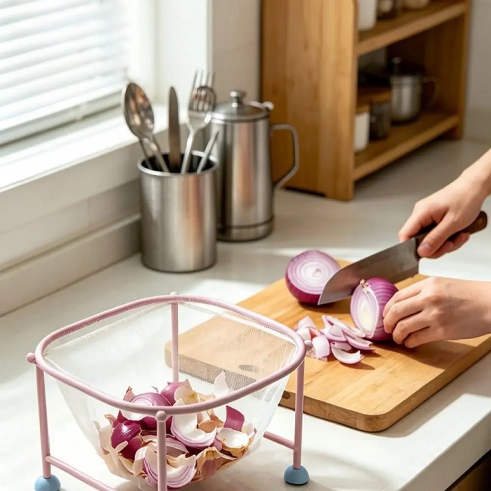 Sink Mesh Filter Rack For Qiaoman Kitchen Drain Strainer Disposable Net Bag Food Scraps Garbage Storage Holder Tool