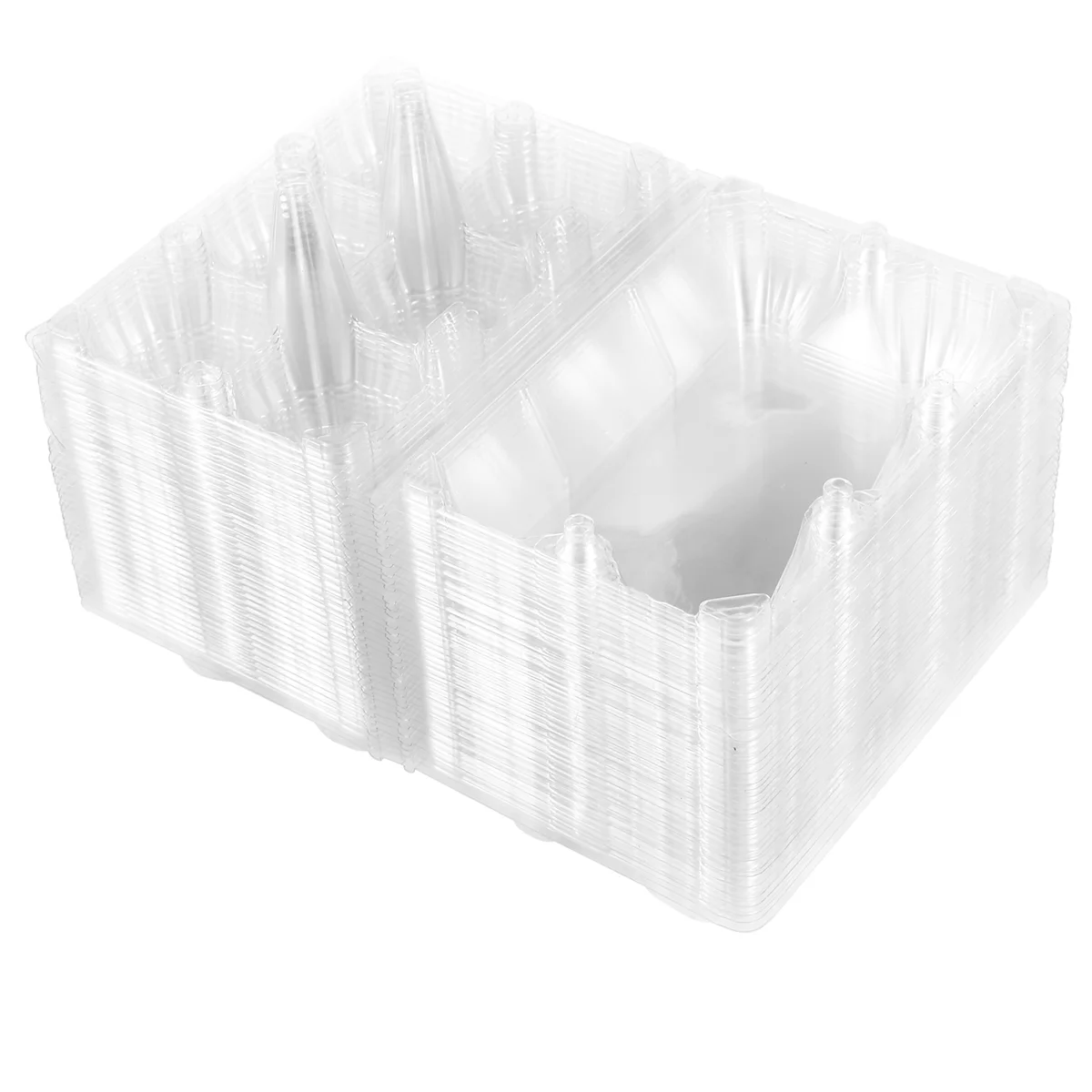 Unique! 36Pcs Egg Cartons Clear Plastic Egg Holder Storage Container Egg Tray for Family Pasture,Refrigerator Storage,6 Grids