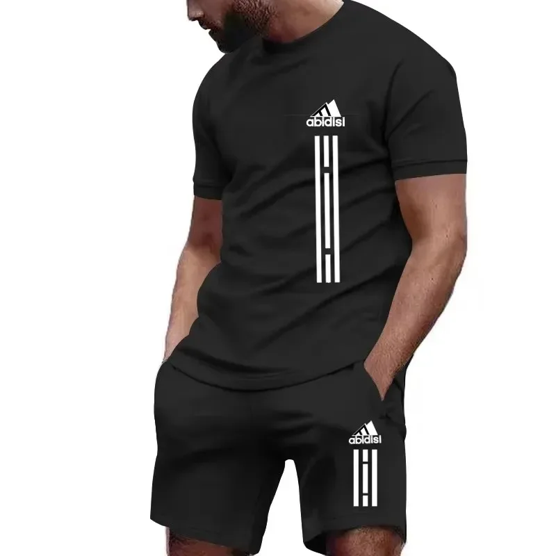 

Men's summer beach sports set, casual outdoor basketball sport comfortable two-piece set, fashionable