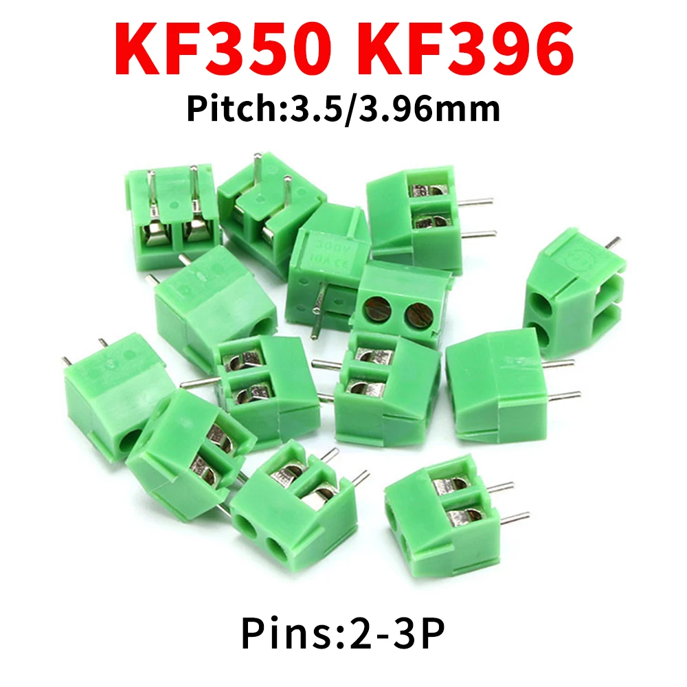 

(10 pcs) KF350-3.5 KF396-3.96 Screw PCB Terminal Block 3.5MM 3.96MM Pitch 2P/3P 2-3Pin