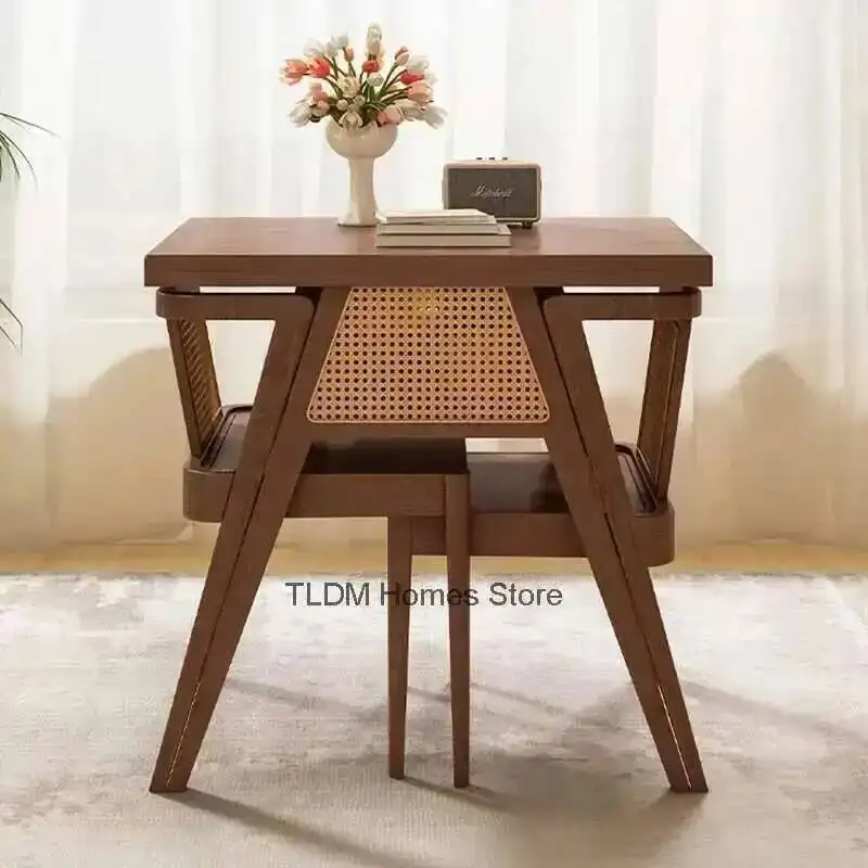 

Courtyard Balcony Garden Villa Home Furniture Sets Solid Wood Table and Chair Combination Leisure Outdoor Garden Furniture Set A