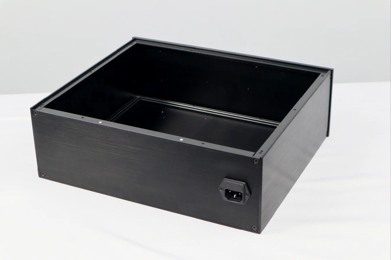 3612 Telaio preamplificatore completamente in alluminio Amplificatore di potenza per alimentatore Scatola per apparecchiature di controllo industriale 362 * 120 * 310 mm