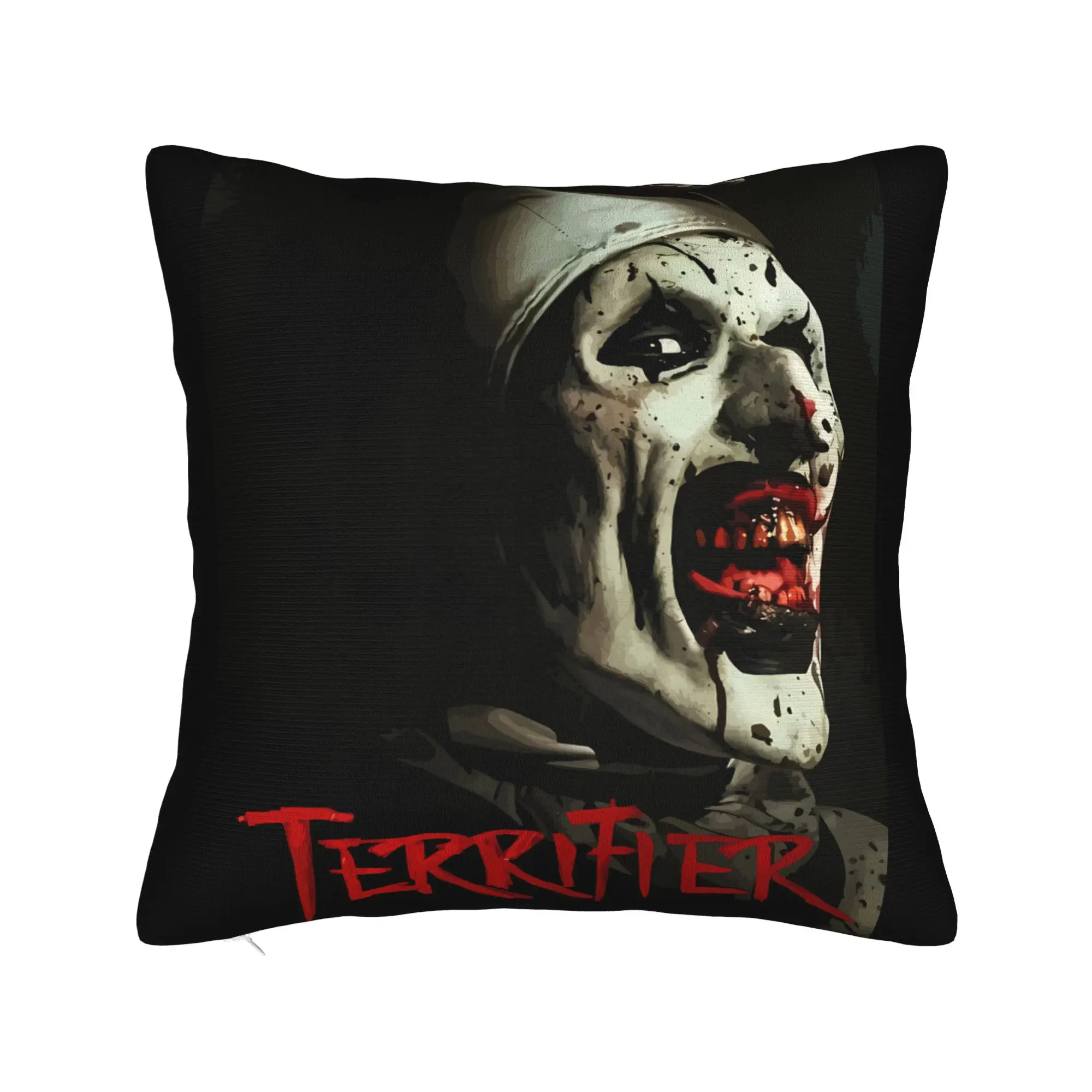 Terrifier Movie Pillow Case  Novelty Pillow Cover Soft Pillowcases For Sofa Bedroom Home Decor