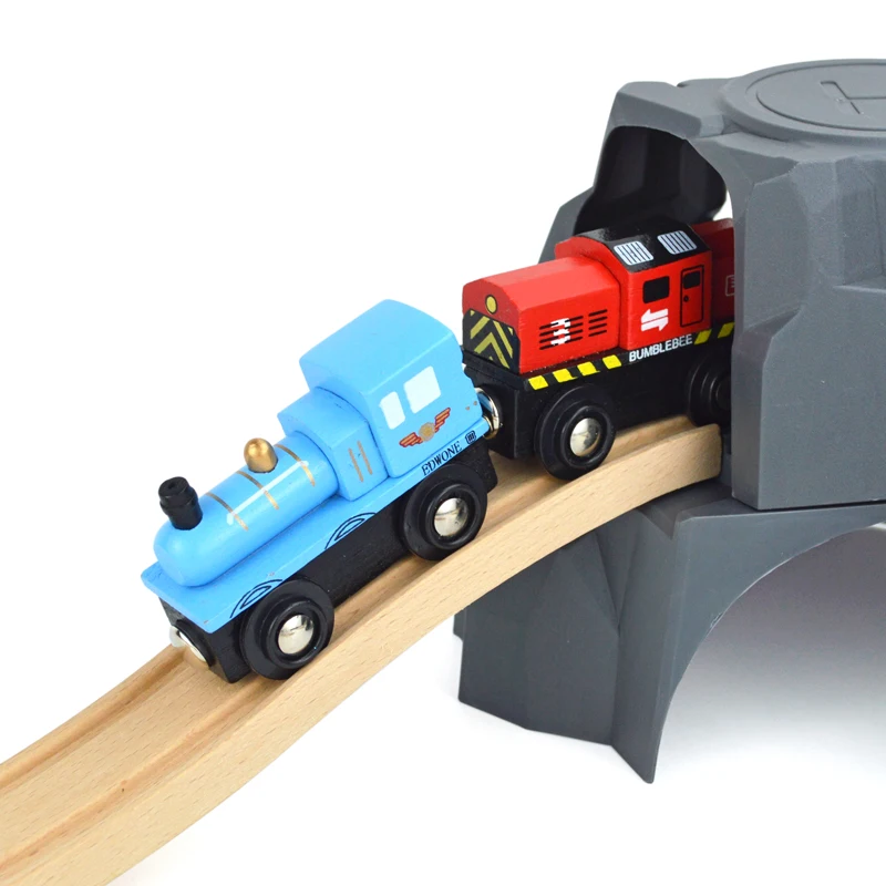 Wooden Train Car Locomotive Toy Wood Railway Car Accessories Toys for Kids Gifts Fit Wood Biro  Tracks  kids toys boys