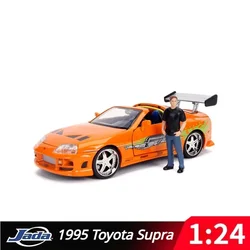 Jada 1:24 Brian & 1995 Toyota Supra (1:24)  Model Car Metal CN(Origin)  Diecast Toy Cars