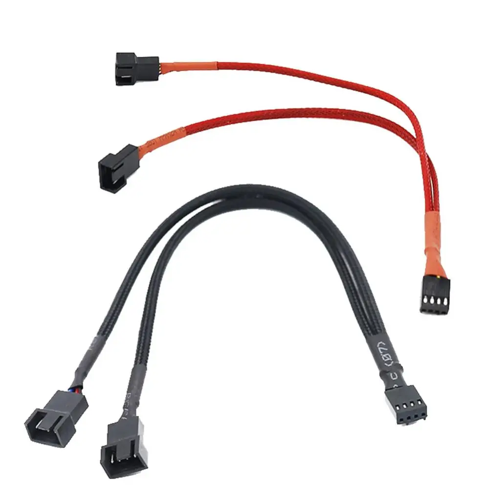 27cm 4Pin PWM Splitter Adapter Power Cable for Computer CPU Case Cooler Fan 1007 24AWG Female to Female 1 to 2