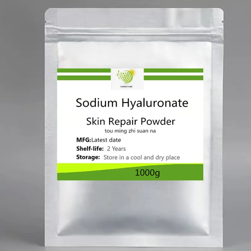 Supply 50-1000g 100% Sodium Hyaluronate Powder Hyaluronic Acid Stock Solution Skin Care Material Repair