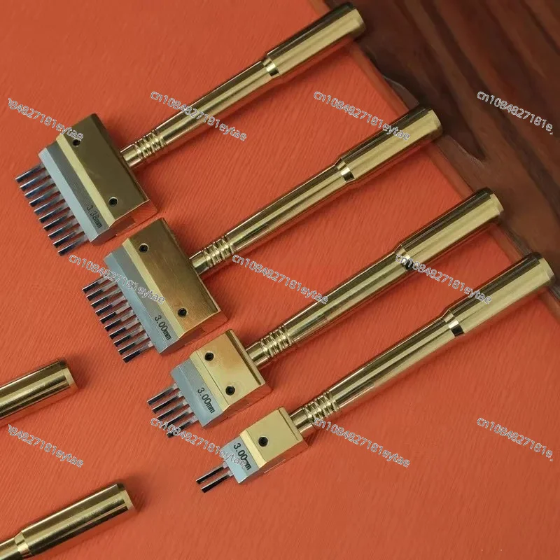 Suitable For  High-End French Style Leather Pricking Irons - Replaceable M390 Steel Leathercraft Chisel, Professional Leather Wo