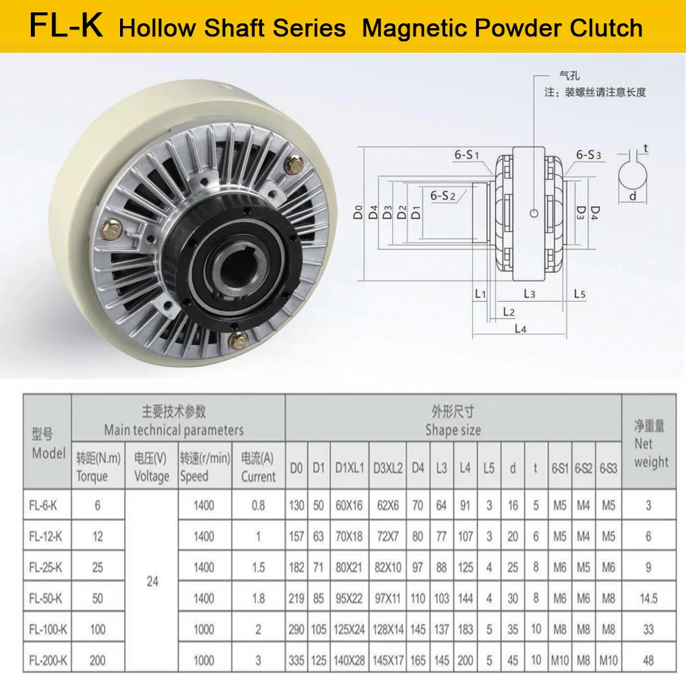 المغناطيسي مسحوق مخلب DC24V الجسيمات مخلب التوتر مجموعة التحكم 0.6-40 كجم لف آلة المنسوجات التحكم في سرعة عزم الدوران
