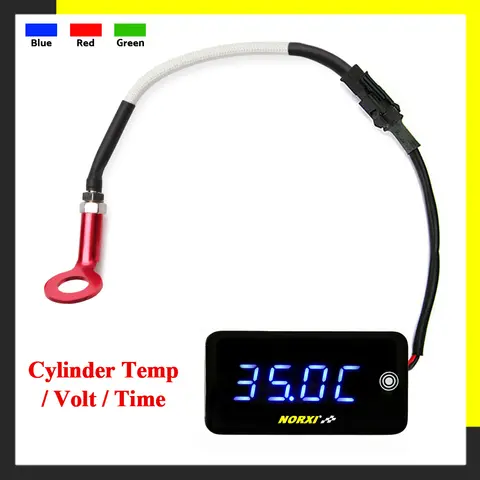 Motos 3 in 1 실린더 헤드 온도 볼트 시간 YAMXHA NMAX LED 디지털 디스플레이 평방 미터 용 자동 밝기 조정