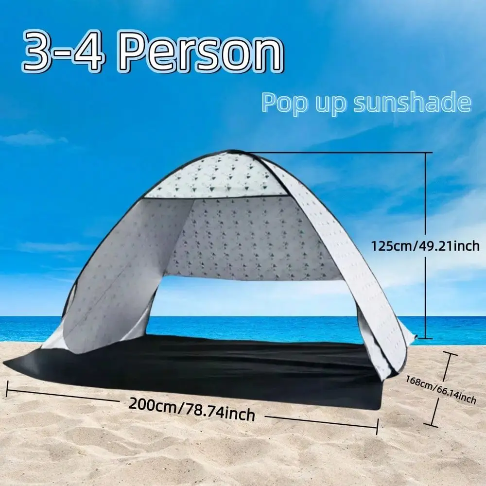 Newest Pop Up Beach Tent, Auto Open, Portable, Lightweight. Large Mesh Window For Ventilation, Keeping Cool While Enjoying Outd