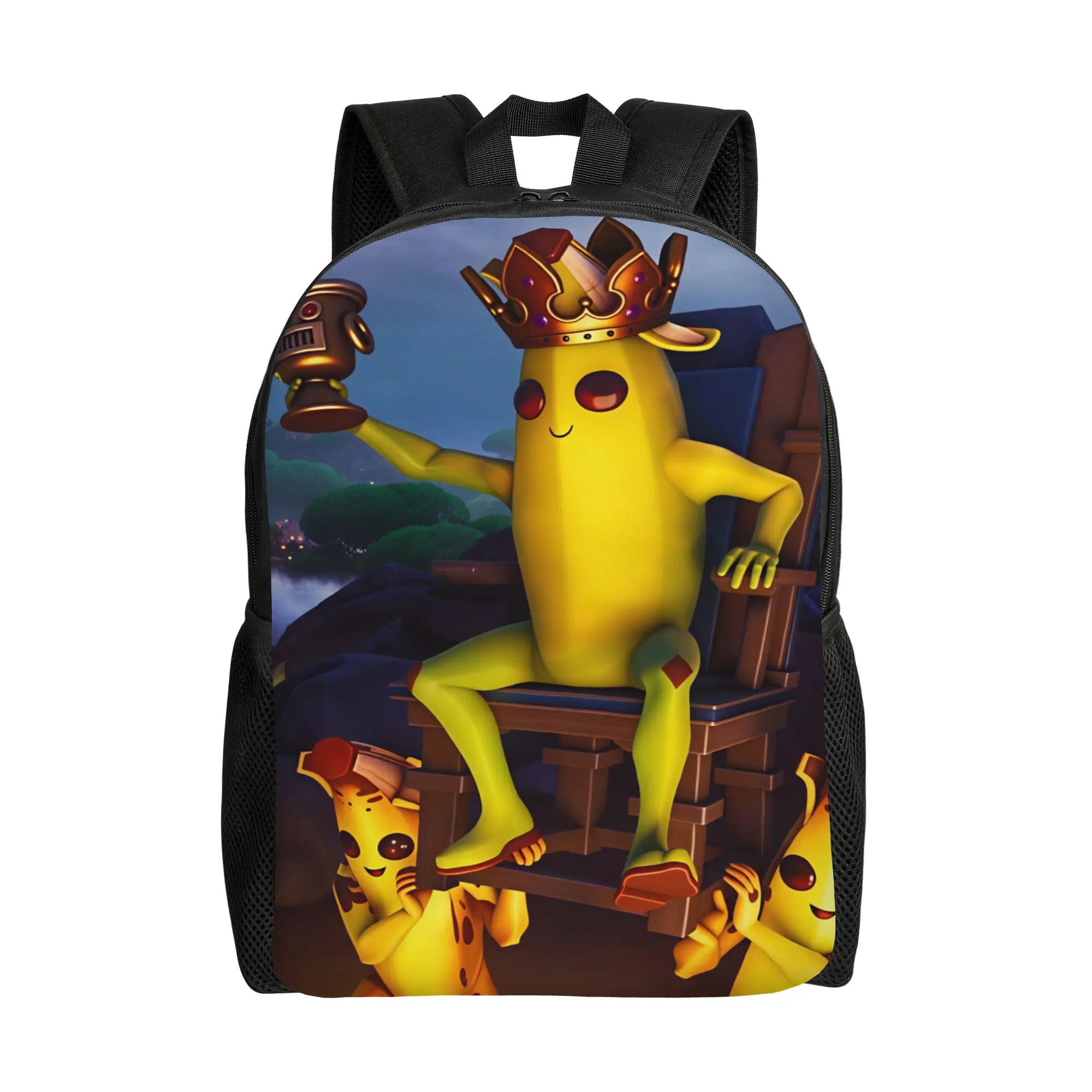 Peely Victory Royale Banana  Backpack  Student Polyester Outdoor Backpacks Print Novelty School Bags Rucksack