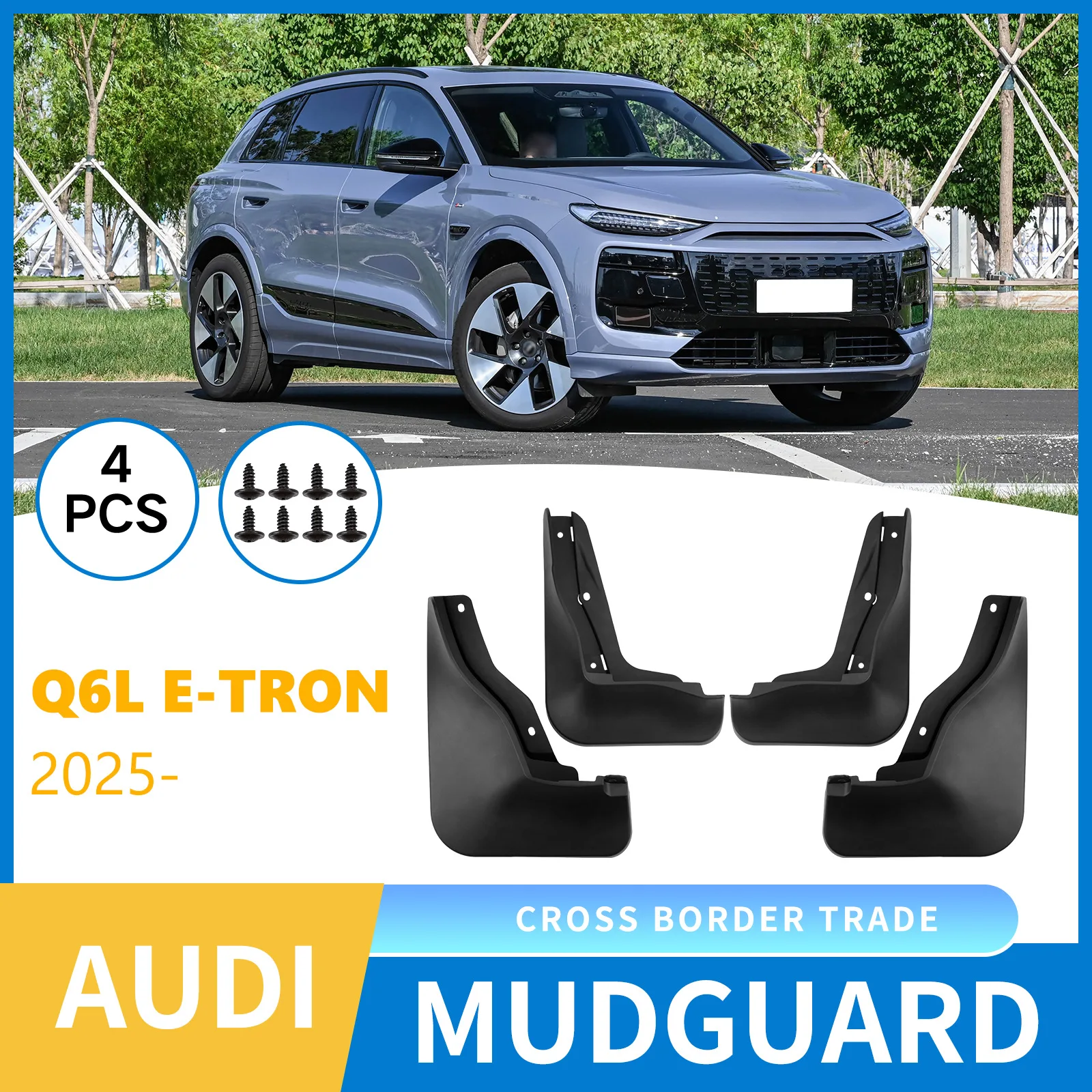 

Fenders For Audi Q6L E-Tron 2025 car tire mudguard modification products,Front Rear Flares Splash Guards Cover Car Accessorie
