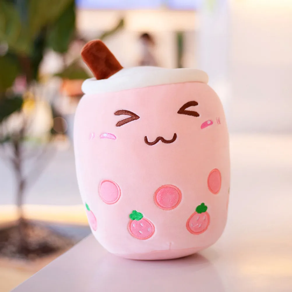 

Simulation Milk Tea Cup Throw Pillow Creative Children Comfort Cushion Sofa Car Use Kids Home Decoration Cushion Sleeping