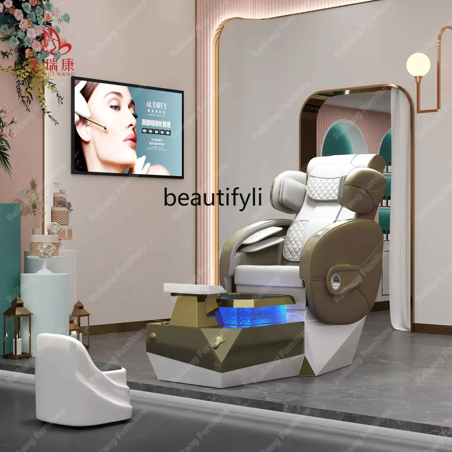 LhyE1001 ss ss newNail الجمال رمش أريكة التجميل كرسي تدليك القدم الراقية صالون تجميل صالون سبا