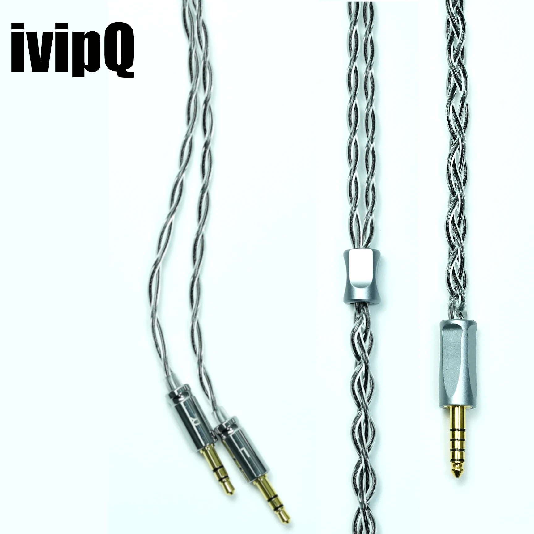 

ivipQ-44 IEM Cable Graphene & Sterling Silver Palladium Plated Headphones Upgrade Cable，For HD580 HD650 HD800 HIFIMAN ANANDA