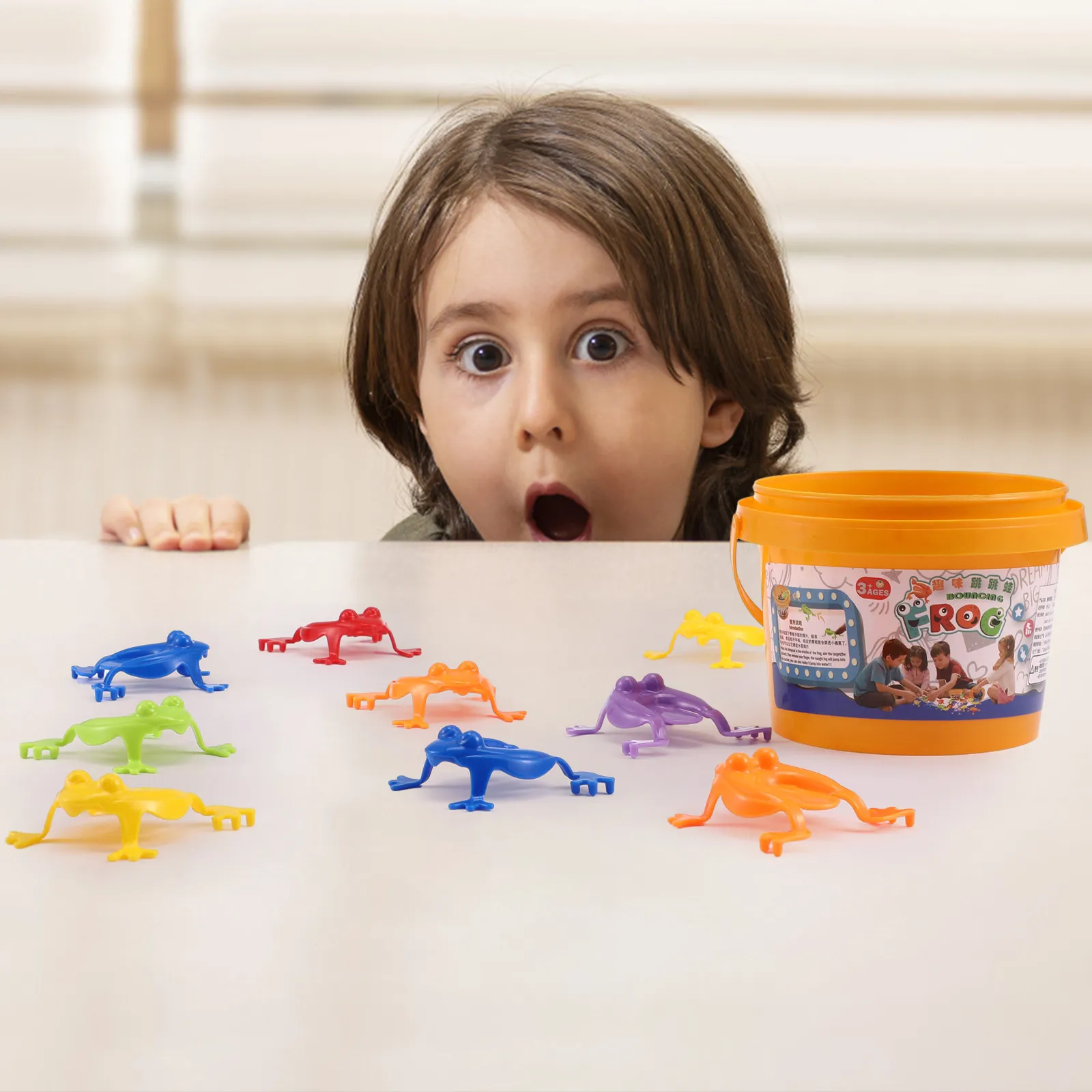 

24Pcs Bouncing Jumping Frogs Educational Finger Pressing Game Kids Party Prizes Fun Set Bouncing Frogs Jumping Toys