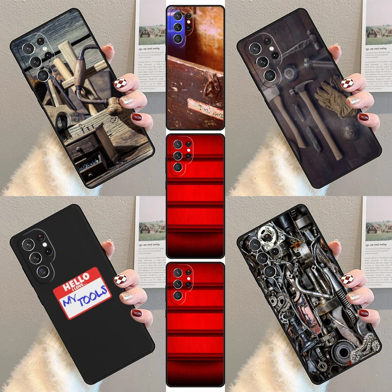 TOOLBOX TOOLKIT TOOLS Phone Case For Samsung Galaxy S23 S21 S20 FE S24 S22 Ultra Note20 S10 S9 S8 Plus Silicone Cover