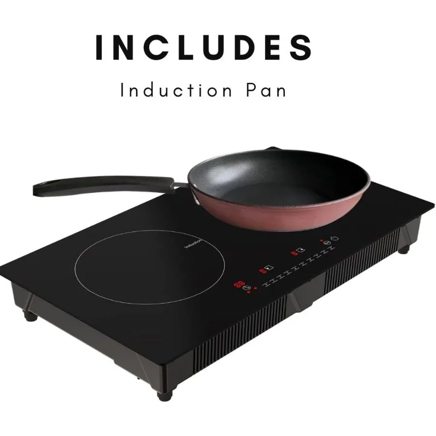 Cheftop Induction Cooktop Portable Induction Burners 120V Digital Ceramic Top with Safety Lock1800 Watt Touch Sensor Control Mu