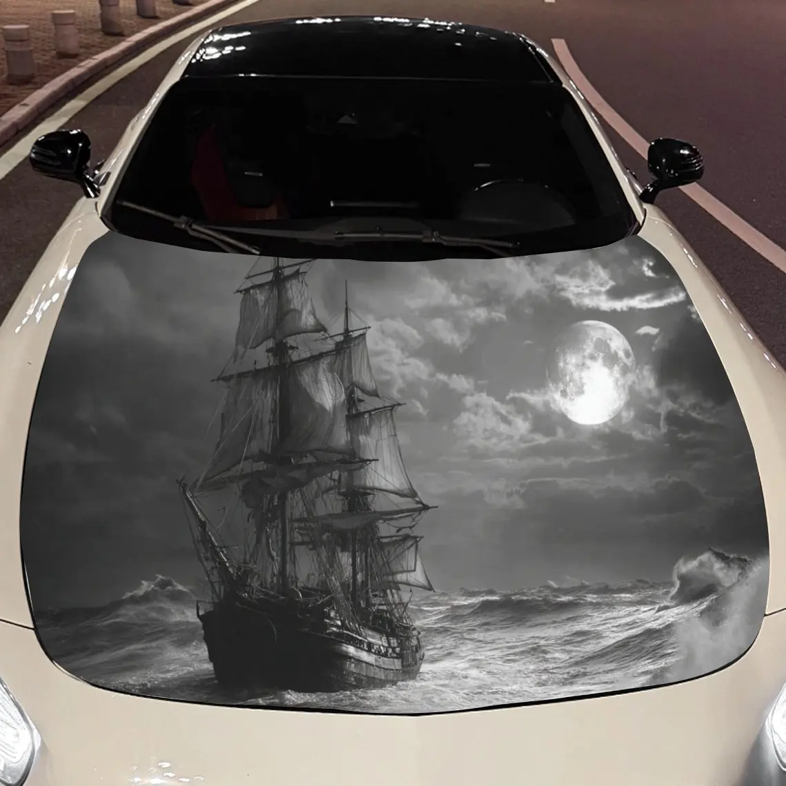 سفينة الإبحار على البحر زيادة غطاء السيارة ملصقات الفينيل حماية سطح السيارة ملصق تزيين السيارة غطاء الفينيل يلتف Waterpro