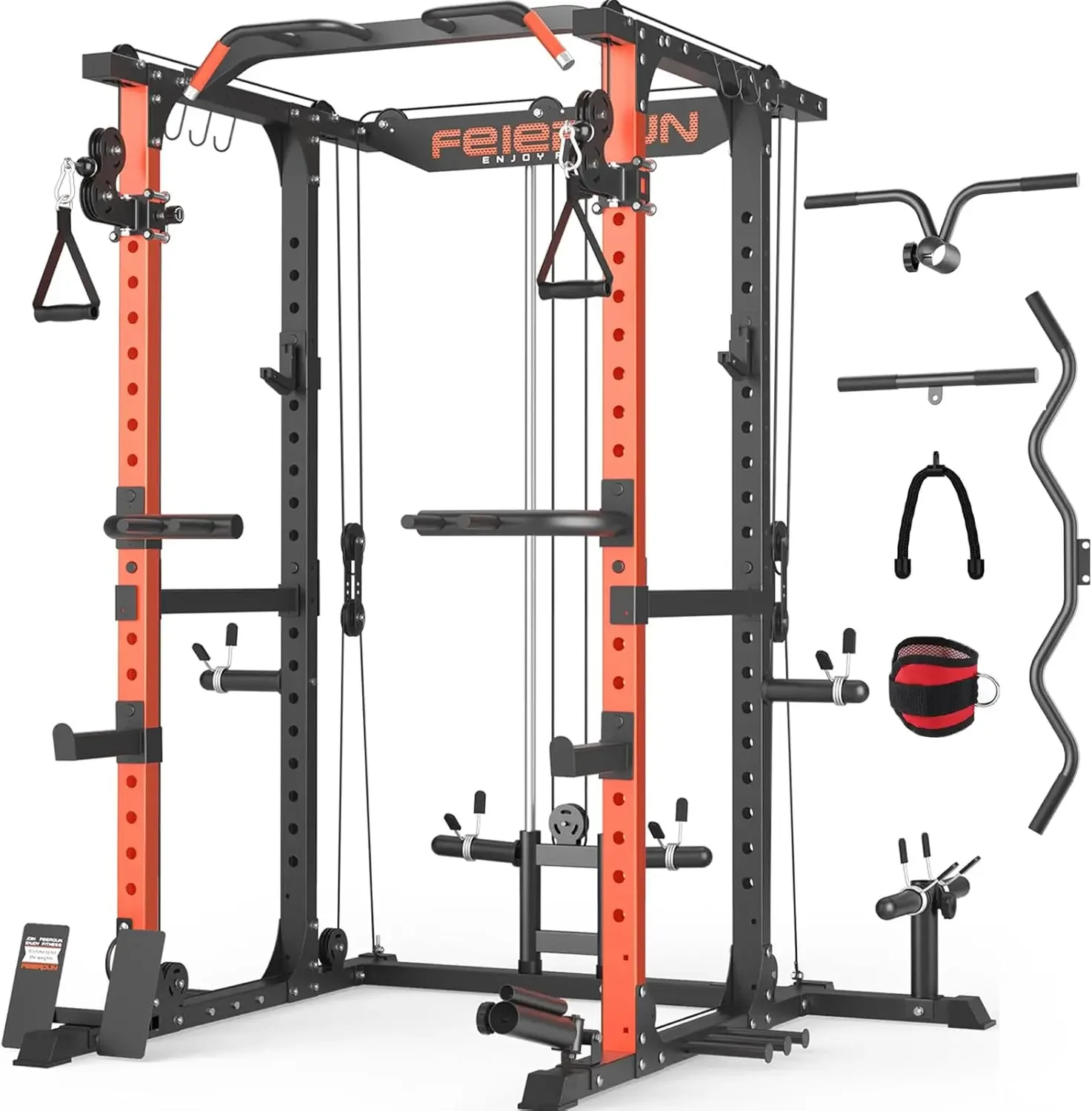 

Multi-Function Squat Rack Power Cage FLA01 with Cable Crossover System, 2000LBS