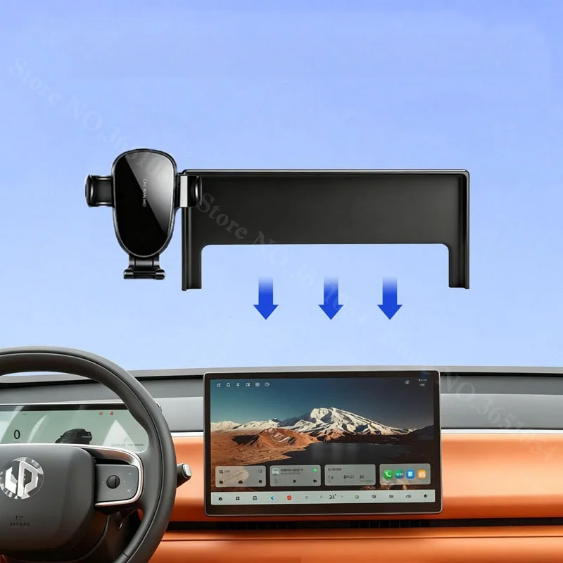 For Leapmotor C10 2024 2025 2026 Car Navigation Screen Mobile Phone Holder Wireless Charging Phone Stand Auto Mounts Support