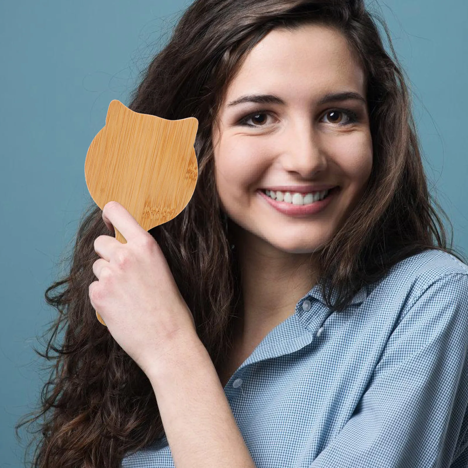 

Bamboo Hair Detangling Comb for Curly Hair Manual Curl Detangler Household Wooden Hairbrush Bristle Brush